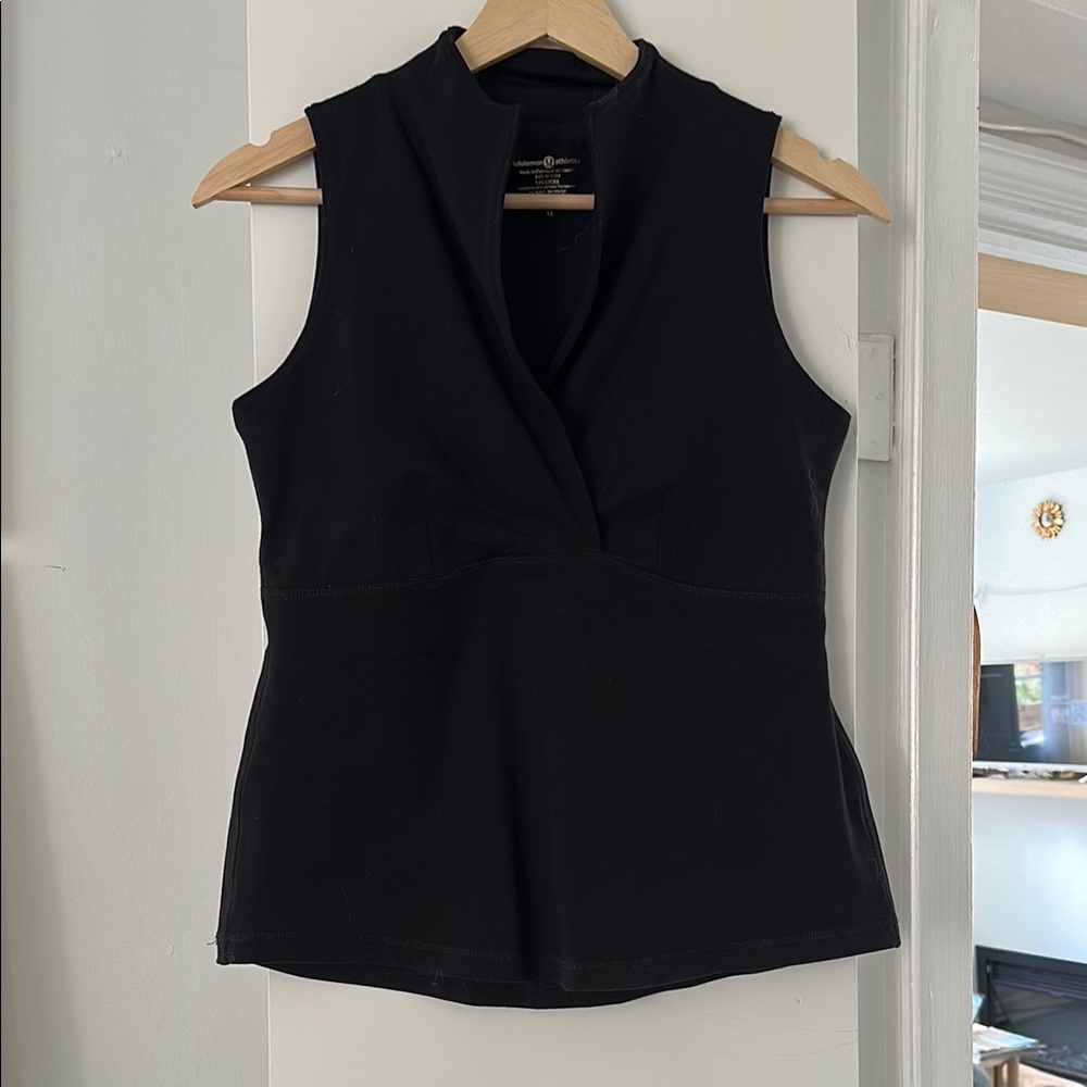 Lululemon Black Sleeveless Peplum Top